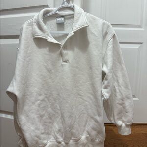 TNA White Fleece Pullover